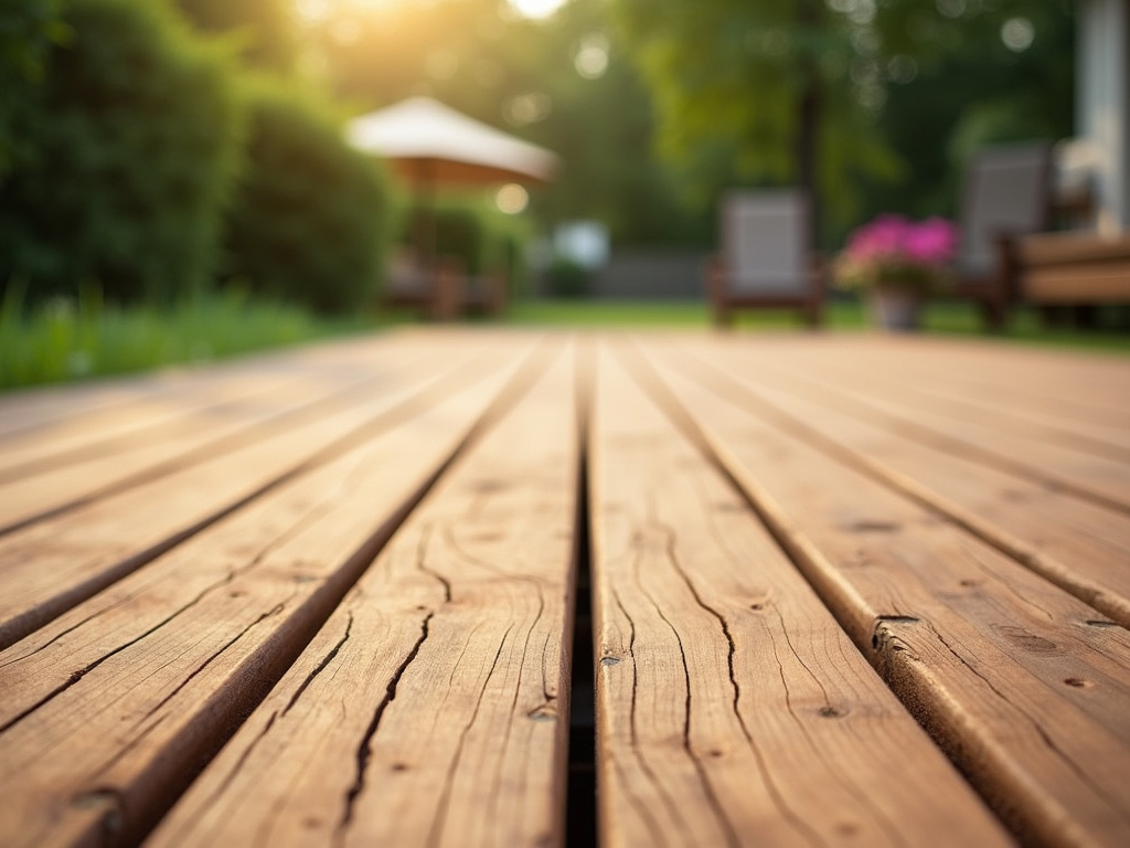 Wooden backyard deck — deck builders austin